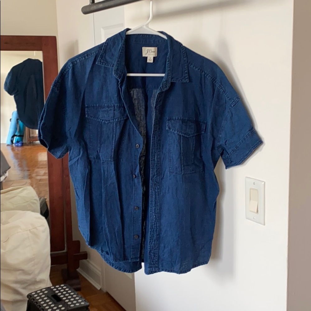 Jcrew Japanese denim utility pocket shirt